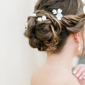 Handmade clay floral hair pins